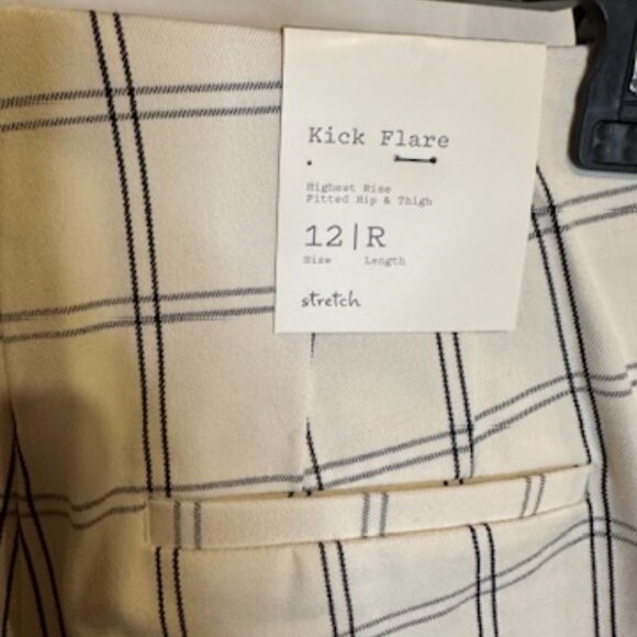 A New Day Kick Flare Windowpane Plaid Pants – Size 12R – NWT - Picture 3 of 5